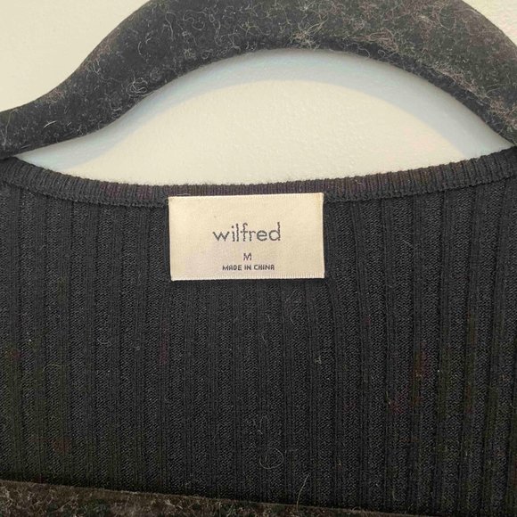 Aritzia Wilfred All Tied Up Longsleeve Sweater - Black - Size Medium - Picture 3 of 3